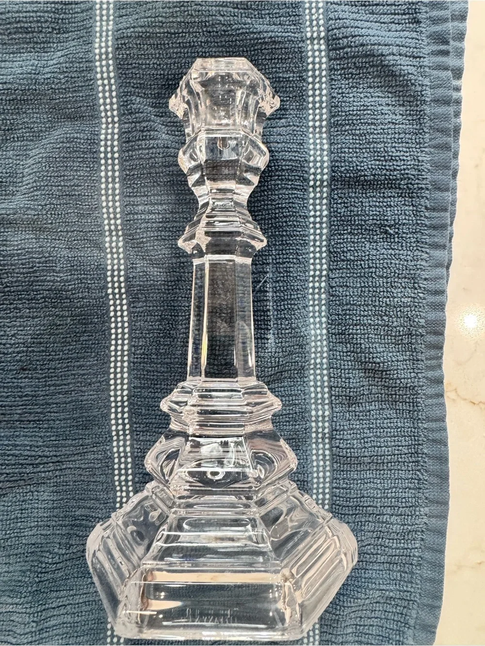 Tiffany’s rare vintage Plymouth crystal candlesticks set of 2
